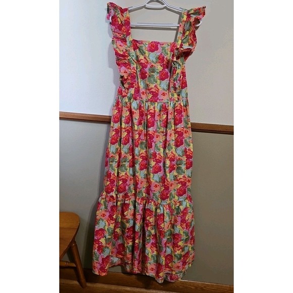 Peyton & Parker Dresses & Skirts - Peyton & Parker Women's Sz. XL Floral Midi Open Back Dress NWT